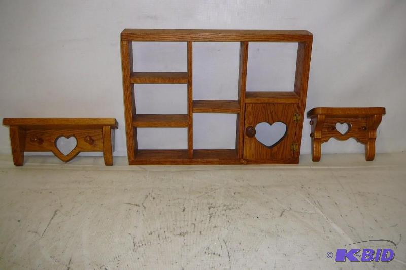 3 piece Oak Wooden Wall Shelf 17 12&quot x ...