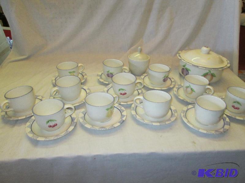 vintage tea party set 12 mini plates and matc...