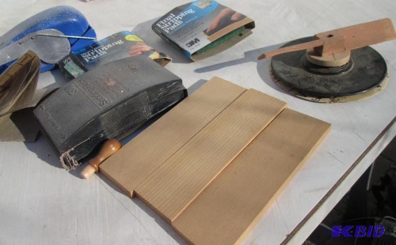 Lot of tools and sanding blocks...