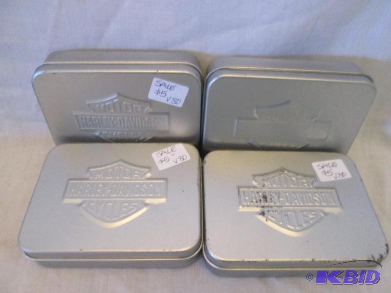 Lot of playing cards in Harley Davidson tin...