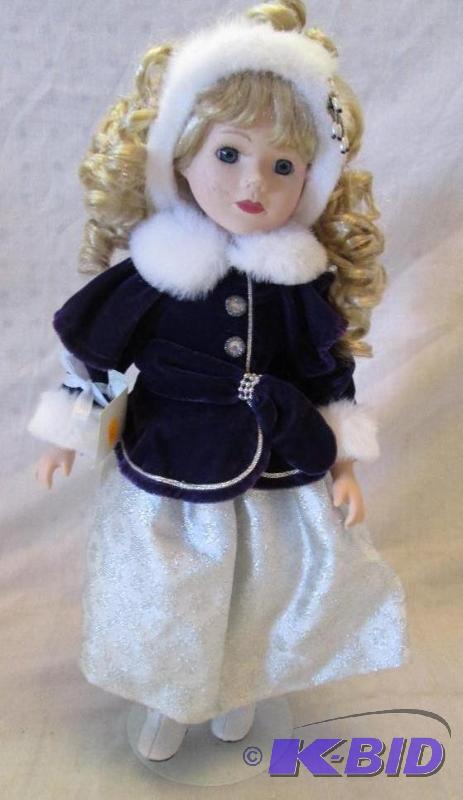 Porcelain doll on a stand...
