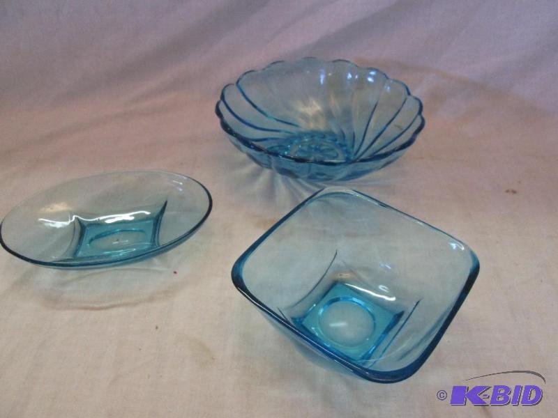 Lot of blue glass...