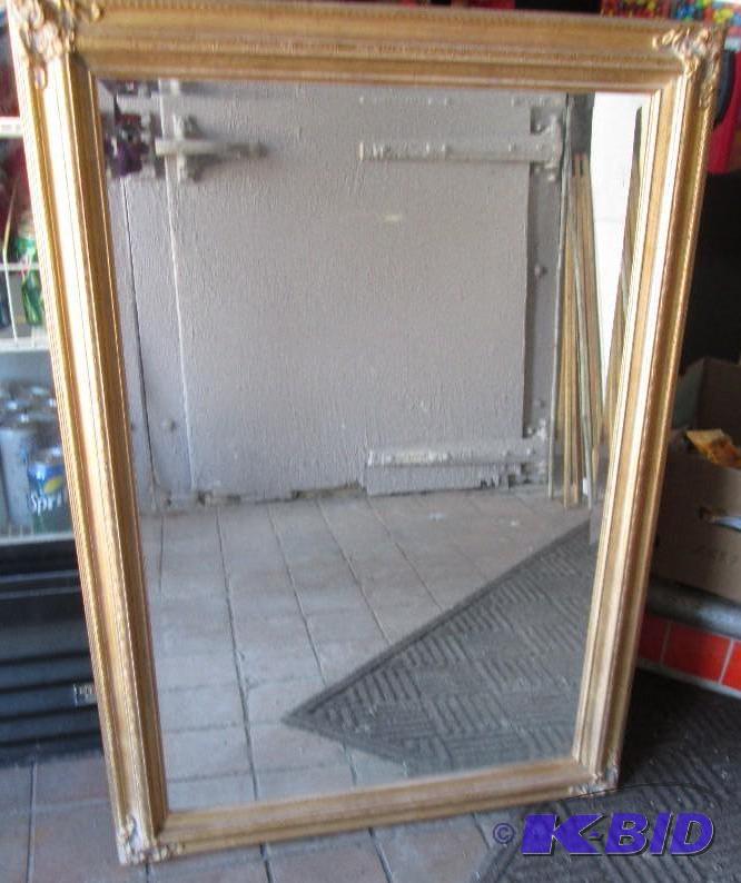 Ornately framed mirror, 30 x 42&quot...