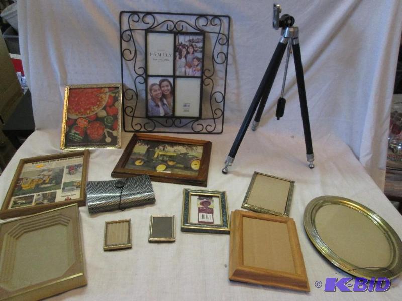 Lot of frames and a nice tri-pod...