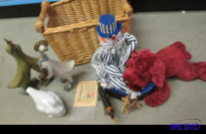 Lot of assorted figures and a little red ridi...