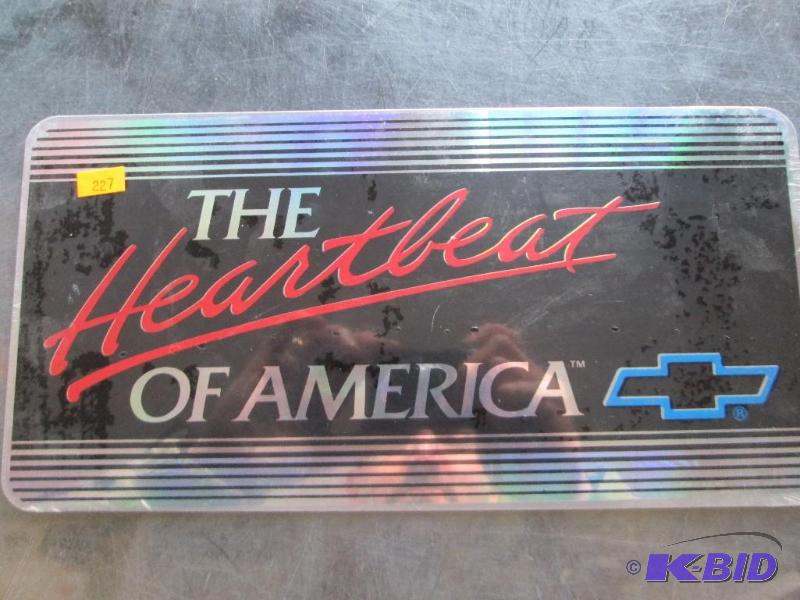 Chevy license plate...