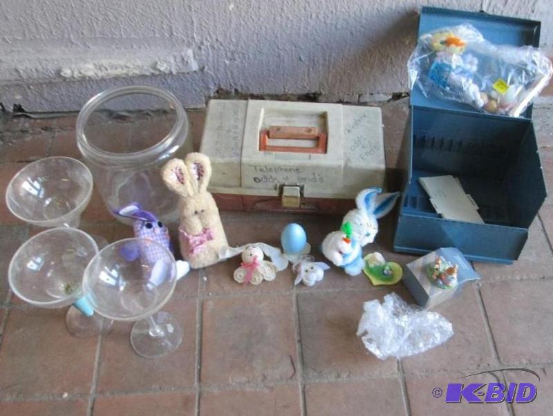 Tackle box, Avon, crafts, metal box and more...
