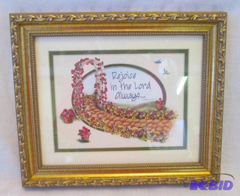 Rejoice in the lord always framed bible verse...