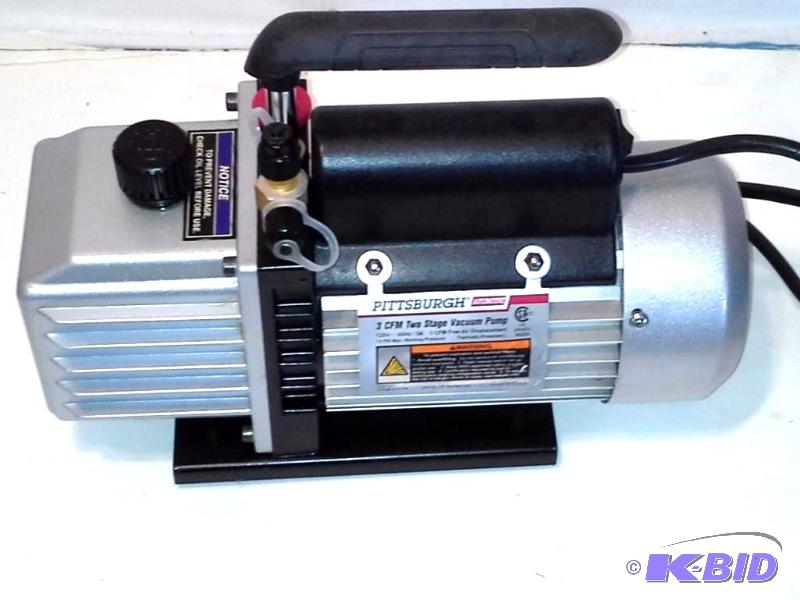 lot 113 image: 3 CFM Two Stage Vacuum Pump