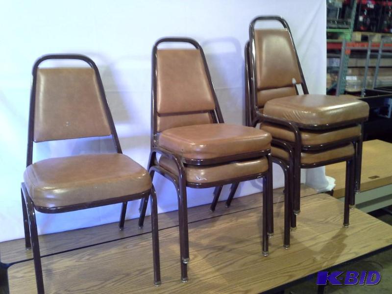 lot 128 image: 6 - Caramel Stack Chairs