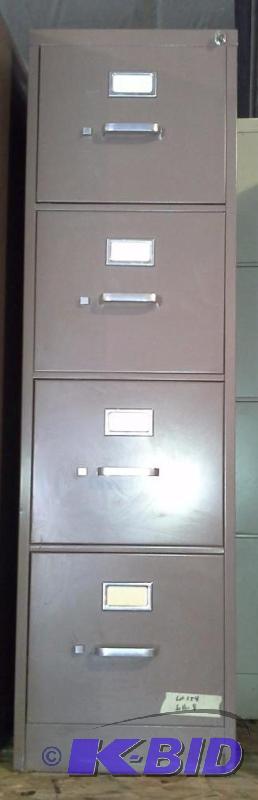 lot 154 image: Brown File Cabinet