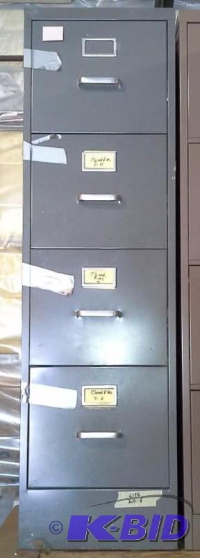 lot 156 image: Dark Grey File Cabinet