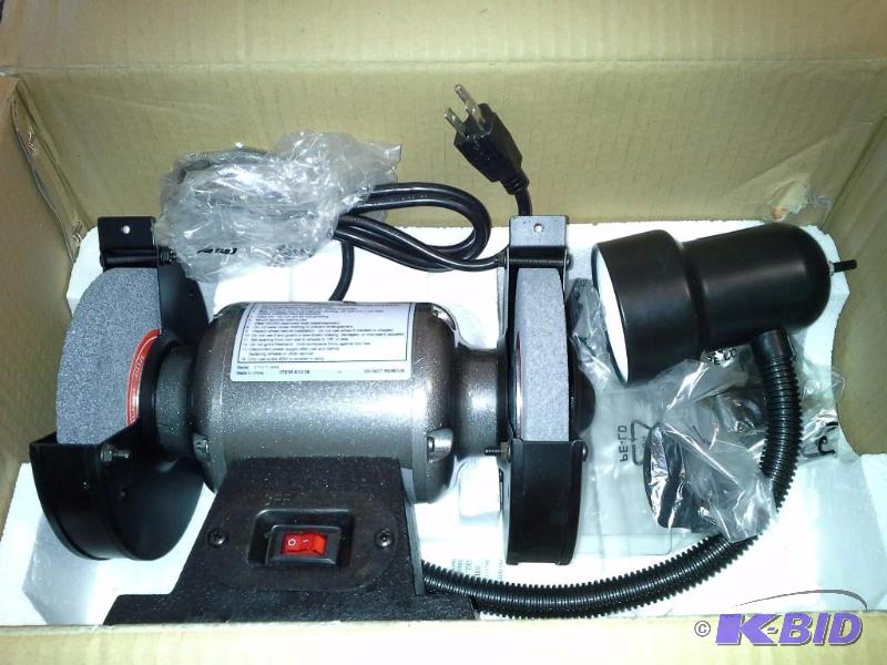 lot 27 image: 6 in. Bench Grinder with Light