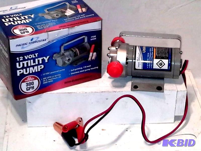 lot 33 image: 12 Volt 300 Watt DC Utility Pump