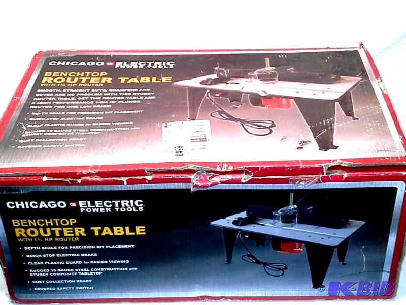 lot 78 image: Benchtop Router Table with 1-34 HP Router