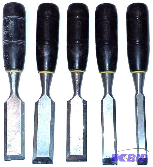 lot 97 image: Set of 5 Stanley Chisels