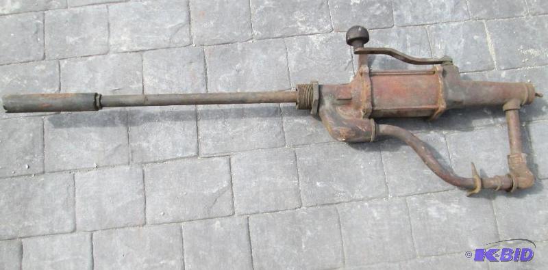 Metal barrel pump with crank handle...