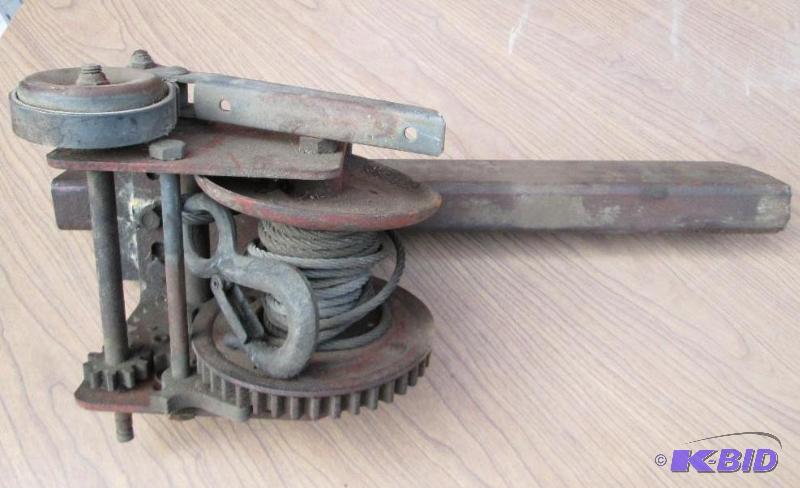 Winch with cable and locking hook...