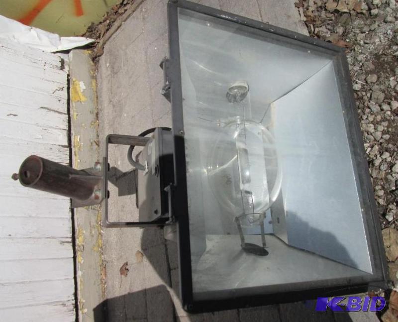 Large commercial parking lot flood light with...