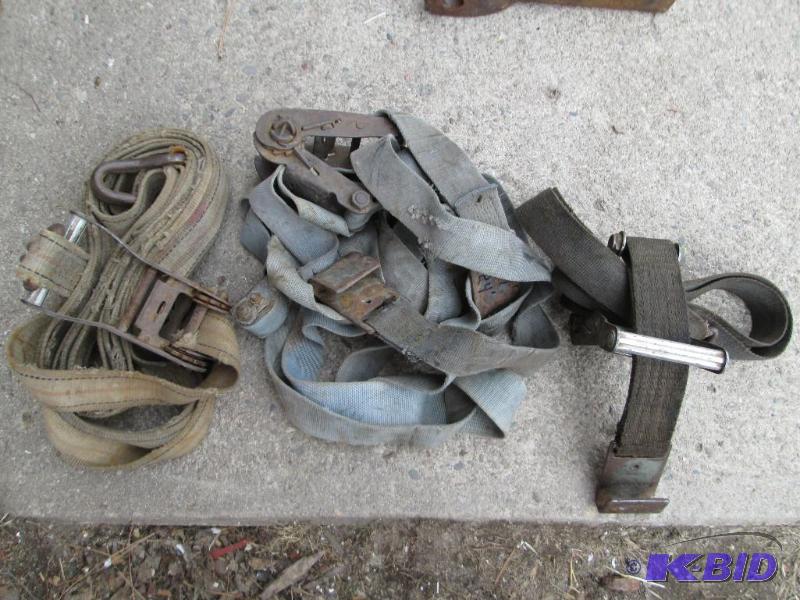 Lot of 3 racheting binding straps...