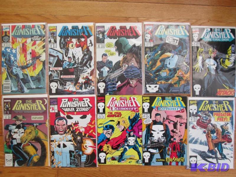 Lot of 10 The Punnisher comic books, all in e...