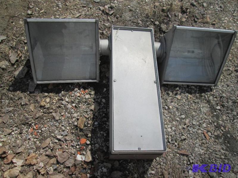 Large commercial parking lot flood light with...