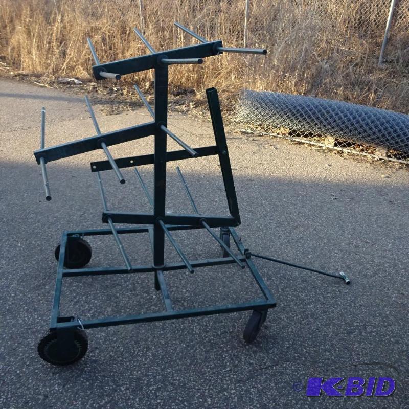 lot 14 image: Industrial wire cart, for pulling multiple wi...
