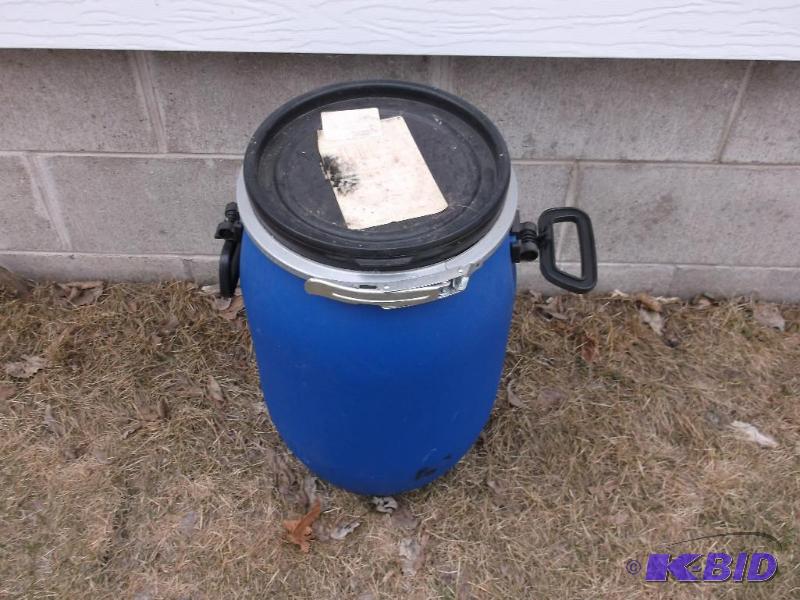 6 - 8  gallon food grade barrel....