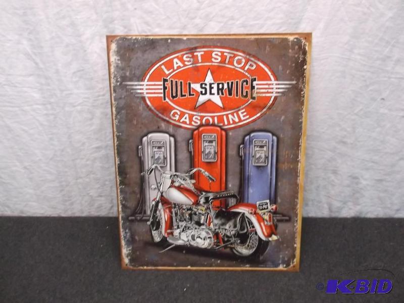 Collectable Full Service metal sign measuring...
