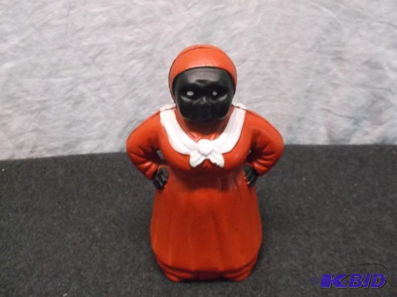 Collectable cast iron Aunt Jemima bank measur...