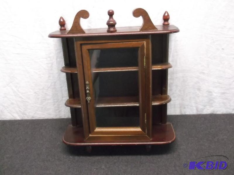 Beautiful cherry finish wall mount shelf meas...