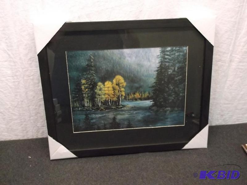 Beautiful framed scenery print measuring 21 1...