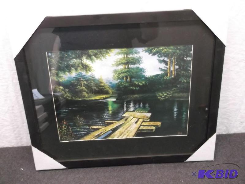 Beautiful framed scenery print measuring 21 1...