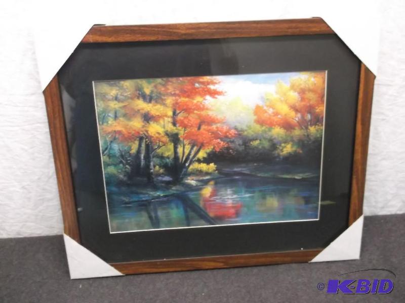 Beautiful framed scenery print measuring 21 1...