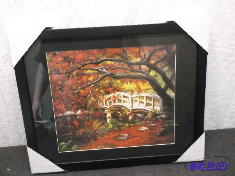 Beautiful framed scenery print measuring 19 5...