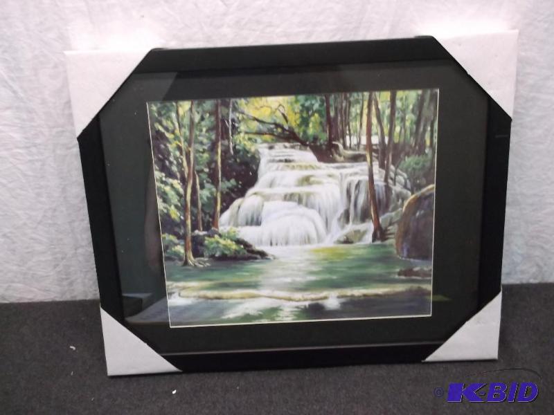 Beautiful framed scenery print measuring 19 5...