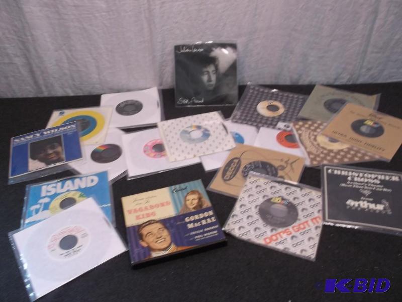 Large lot of 45 records including Mary Wells ...