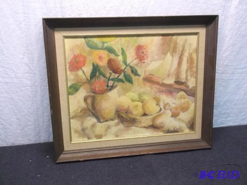 Cute oil painting by C.Baier measuring 24 12...