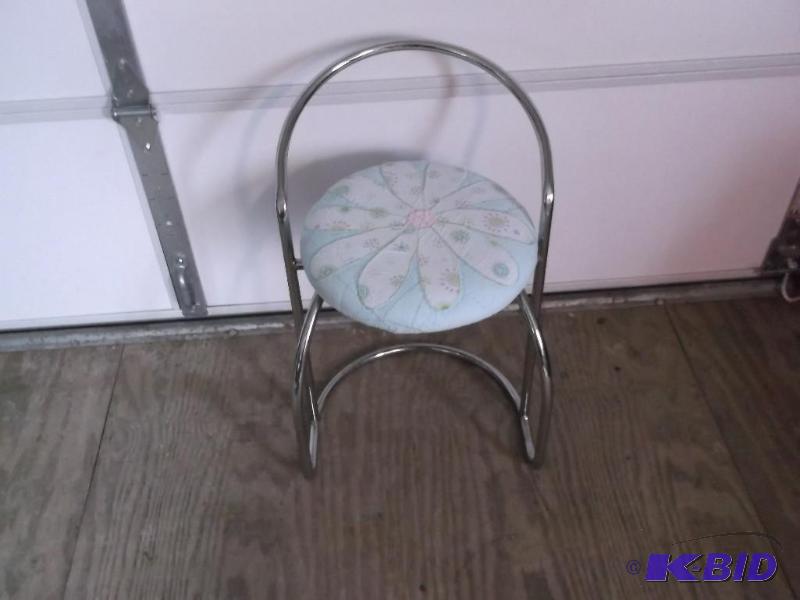 Cute metal framed stool measuring 15&quot ac...