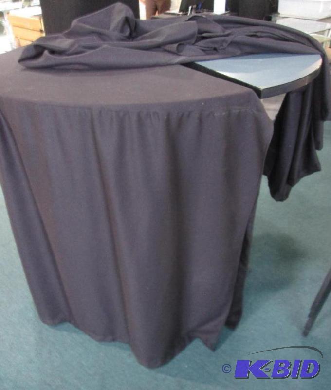 lot 5 image: Pair of 12 circle top tables, both make a fu...