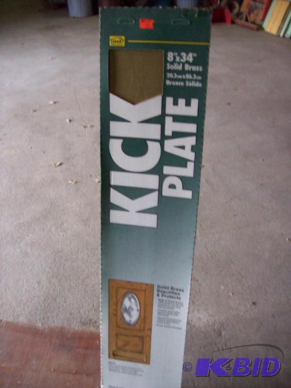 Solid brass door kick plate, 8&quotx 34&quot...