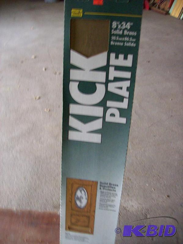 Solid brass door kick plate, 8&quotx 34&quot...