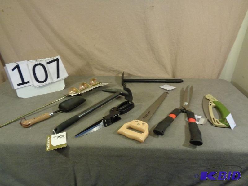 New Assorted Display Model Lawn Tools. Saw, F...