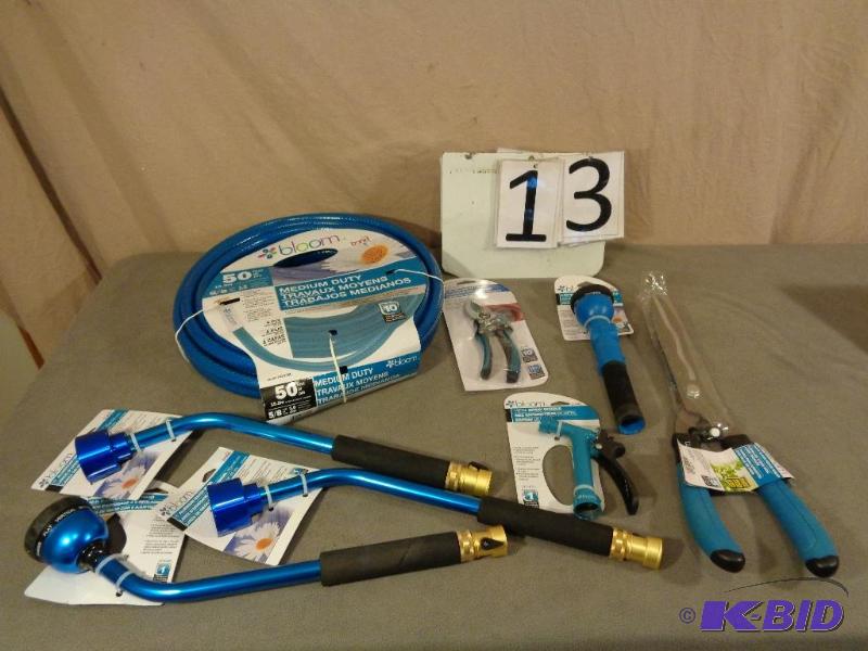 Lot of New Blue Bond Garden Items. 50 Ft Medi...