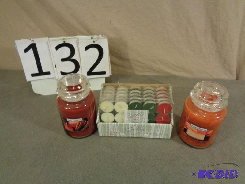 75 New Tealights and 2 New Jar Candles. They ...