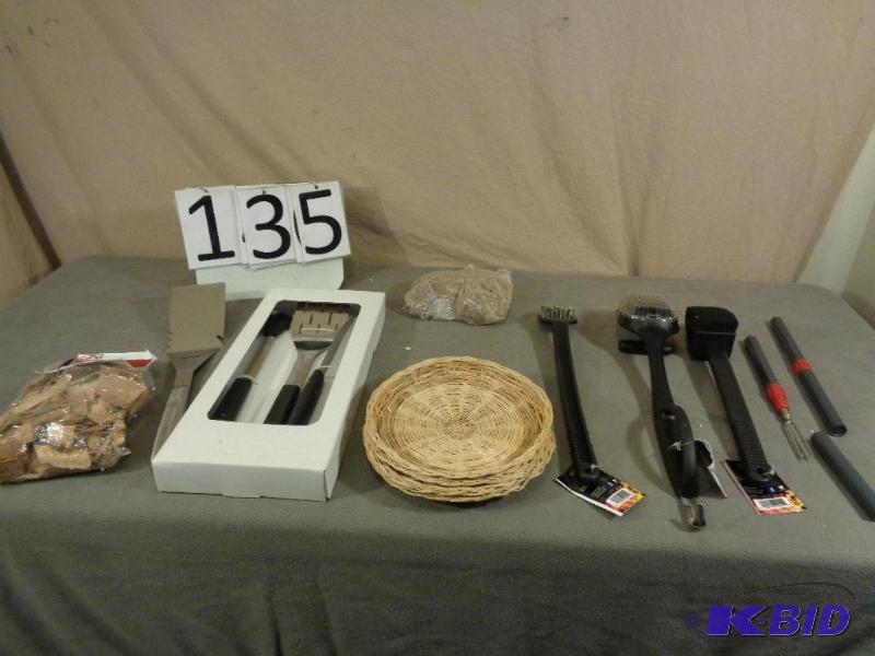 Lot of New BBQ Grilling Items. BBQ Set, Brush...