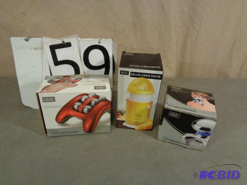 New Deluxe Cheese Grater and 2 New Massagers....