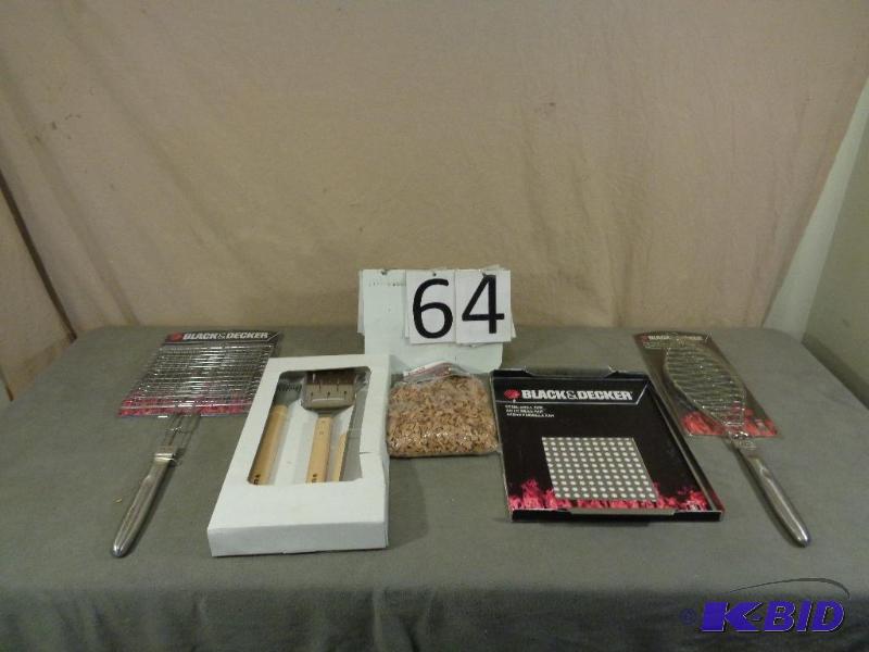 Lot of New Grilling Items. BBQ Set, Steel Gri...