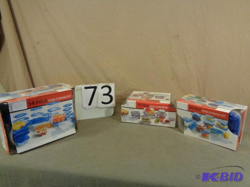 3 New Food Storage Container Sets. 54 Piece, ...