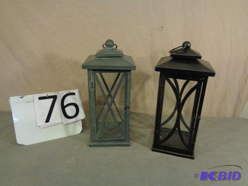 Lot of 2 New Display Model Metal and Glass La...